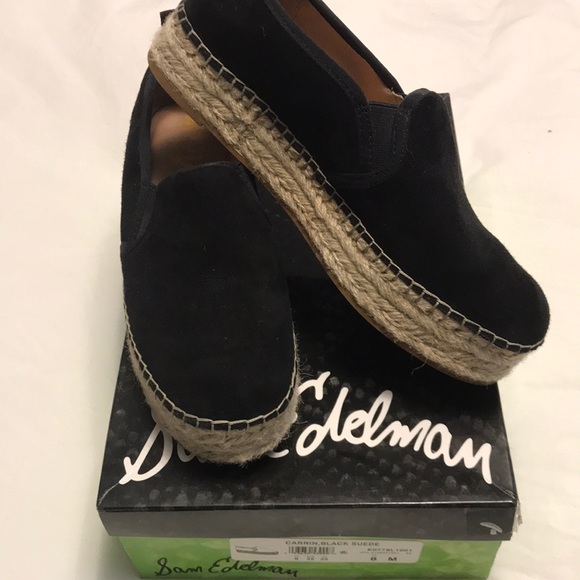 Sam Edelman black suede espadrilles - Picture 1 of 6